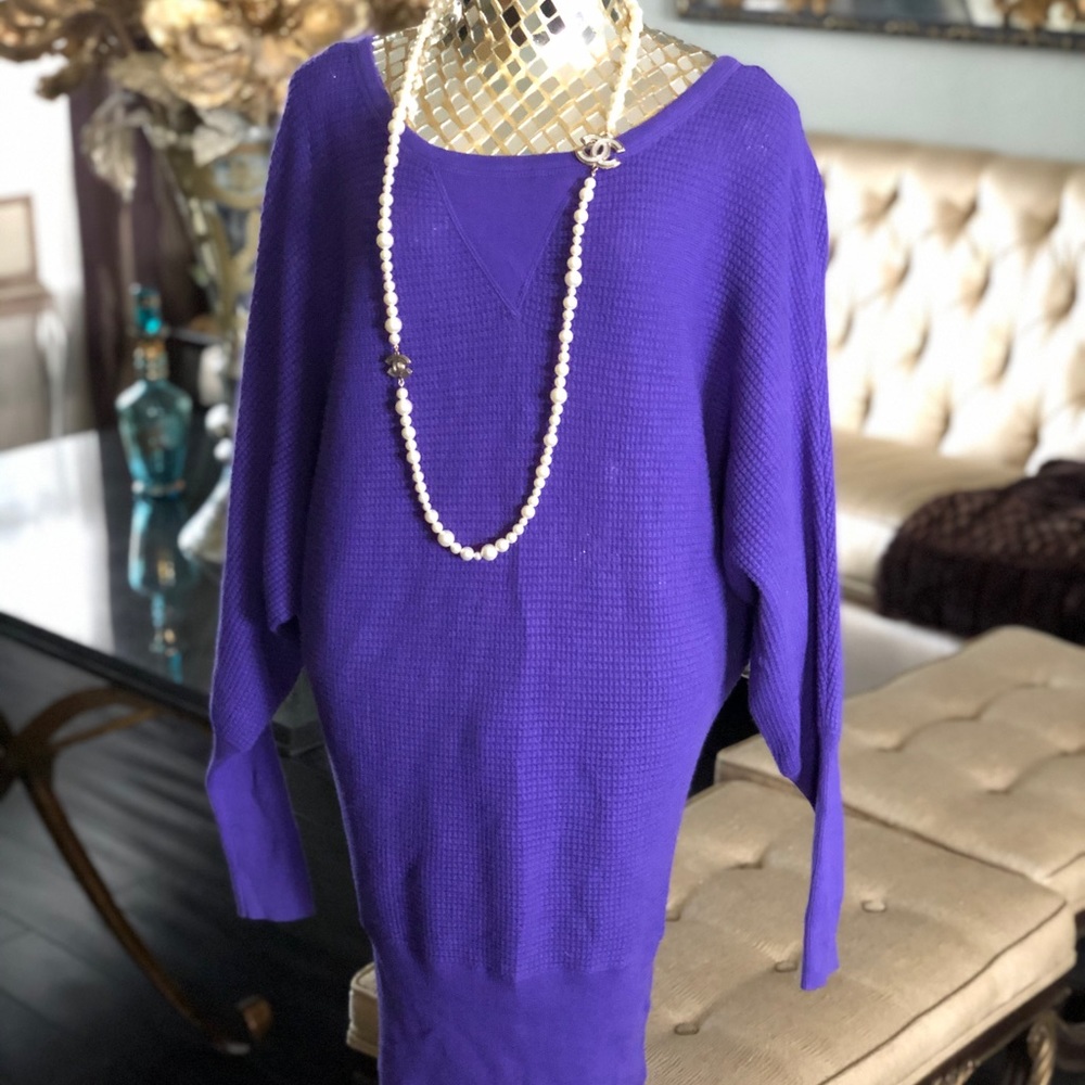 Marciano purple sweater dress